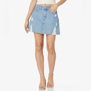 NWT Distressed Denim Mini Skirt